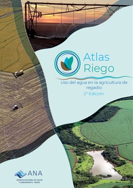 Capa do livro Atlas Irrigação: uso da água na agricultura irrigada