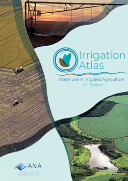 Capa do livro Atlas Irrigação: uso da água na agricultura irrigada